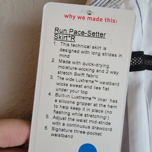 Lululemon Run: Pace Setter Skirt (Regular) size 4 NWT - Picture 9 of 10